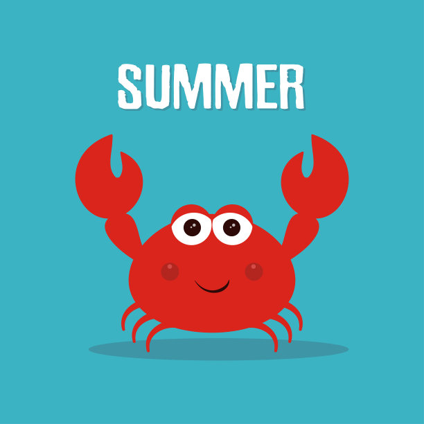 可爱的螃蟹打印图片下载