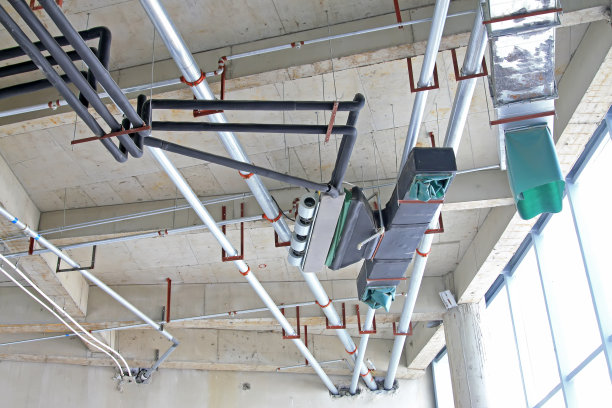 中央空调通风口和管道，特写照片图片下载