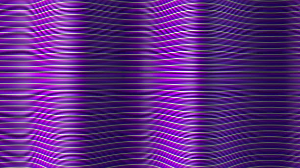 由不同颜色的线构成的波浪表面的3d插图。图片下载