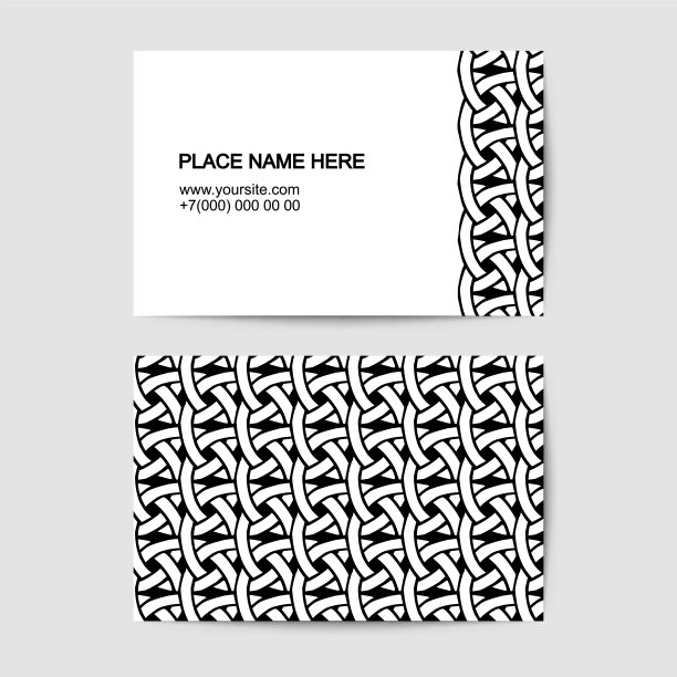 黑白图案的参观卡图片下载