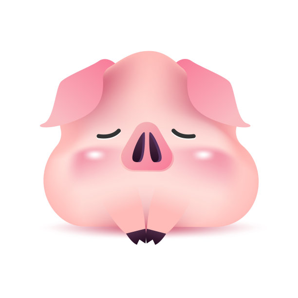 小猪猪拜年字。2019年是猪年。图片下载