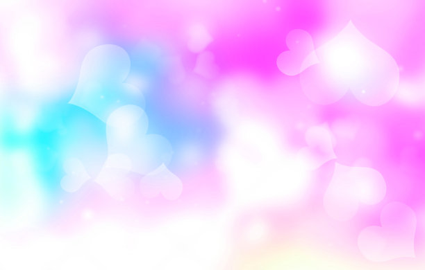 情人节的背景。心中模糊的背景。图片下载