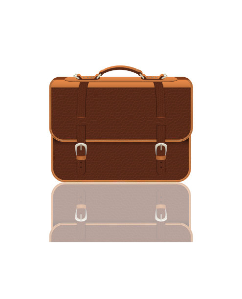 皮革公文包矢量设计插图图片下载