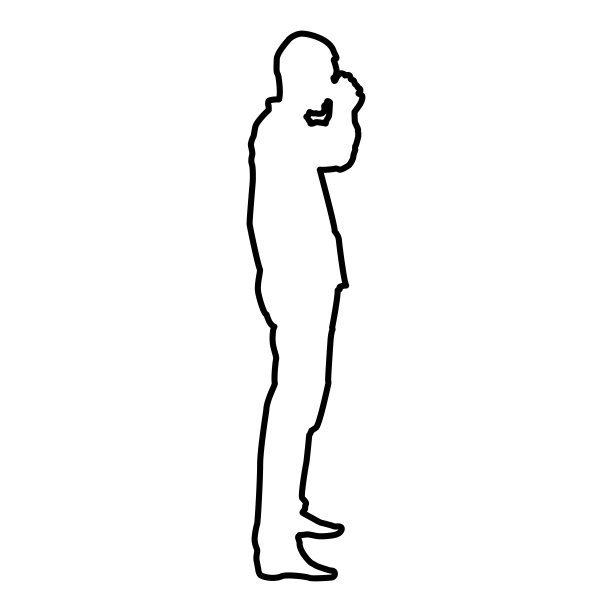 男子饮用从马克杯站立图标黑色矢量插图平面风格的形象图片下载