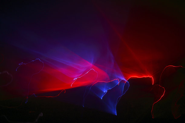 背景抽象的红色和蓝色的光图片下载