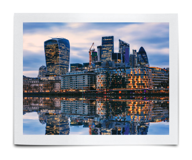 伦敦天际线照片(剪影路径)图片下载