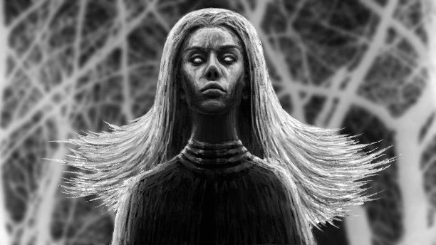 黑色巫师的女人。图片下载