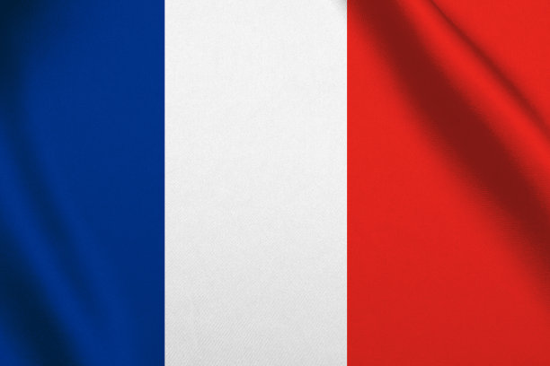 飘扬的法国国旗背景图片下载