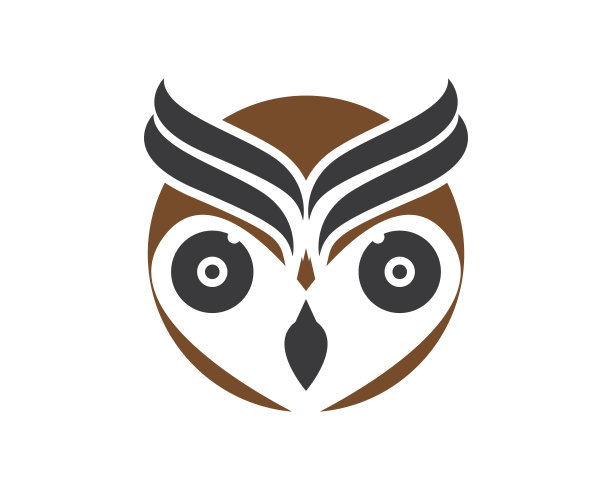 猫头鹰鸟图标矢量插图图片下载