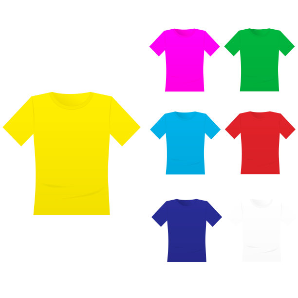 t恤，矢量孤立在白色背景上图片下载