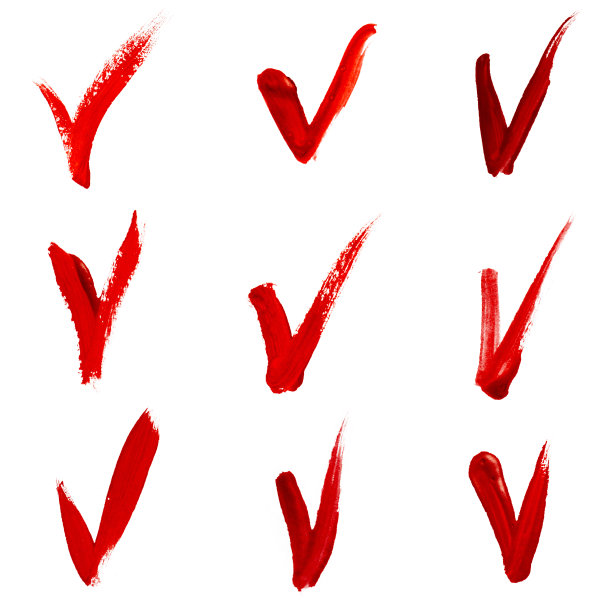 一套油漆检查标记标志图片下载