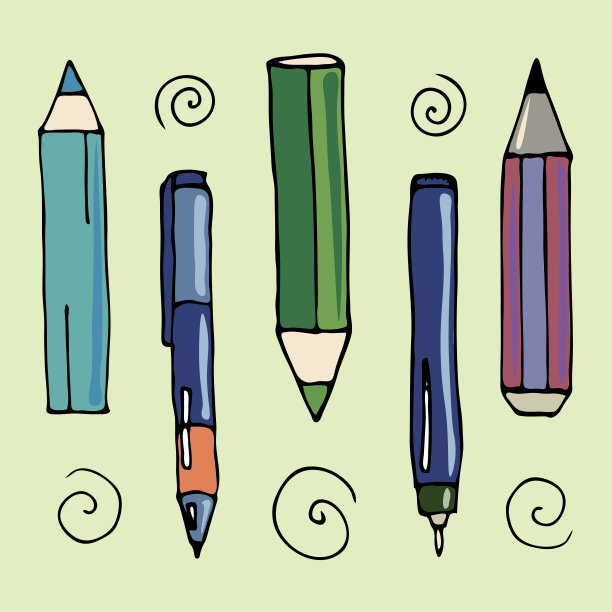 矢量插图与不同的绘图工具图片下载