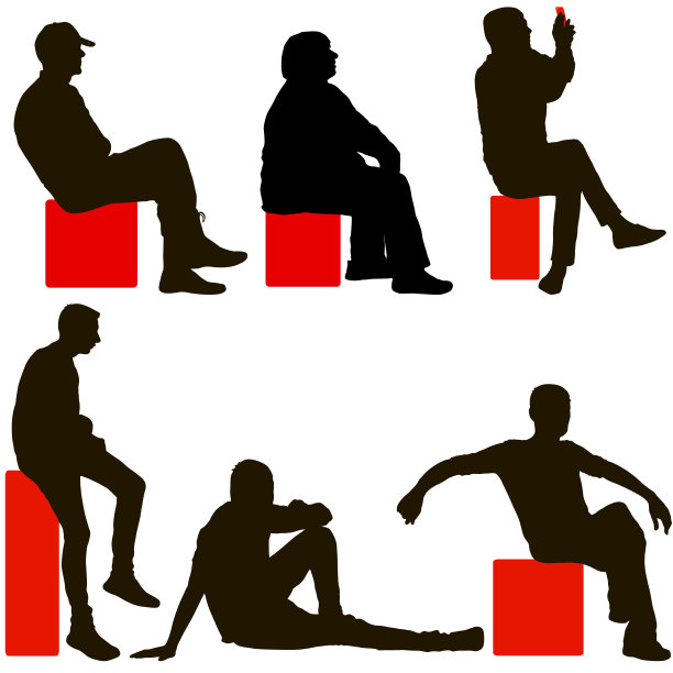 设置女孩坐在椅子上白色的背景图片下载