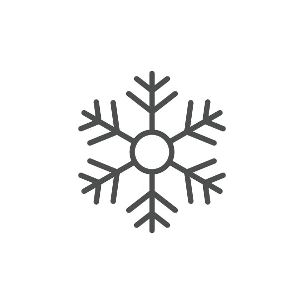 雪花线条图标图片下载