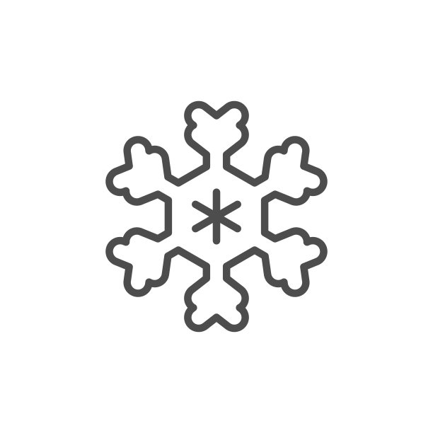 雪花线条图标图片下载