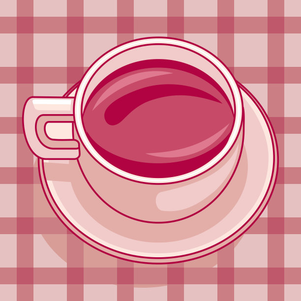 一杯热饮，俯视图图片下载