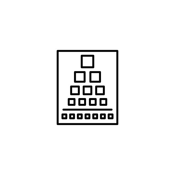 视力检查图标矢量图图片下载