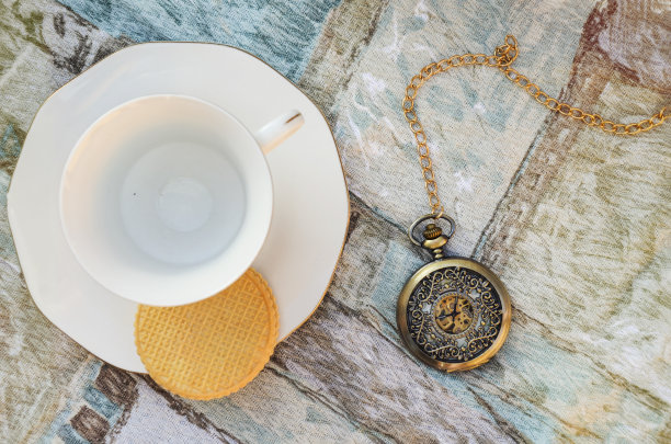 时钟与茶图片下载