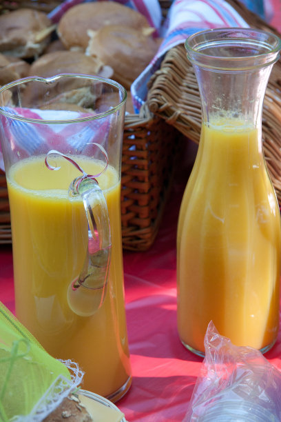 用鲜榨橙汁野餐图片下载
