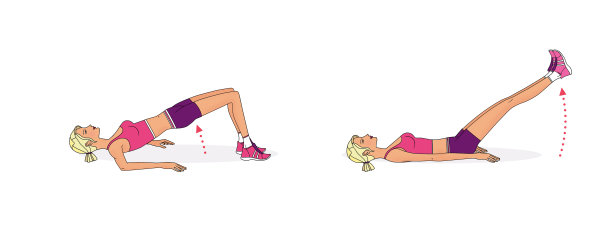 女孩做秋千、转身、举杠铃等动作，以增强身体肌肉图片下载