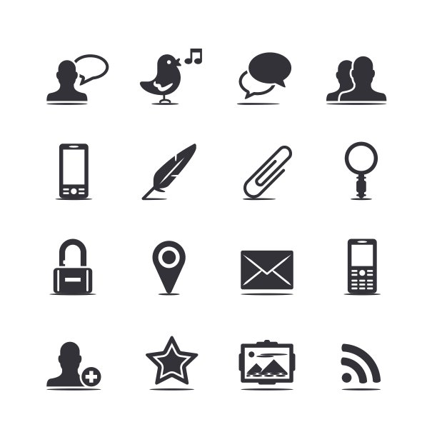 社交媒体图标图片下载