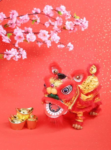 中国传统舞狮元宝图片下载