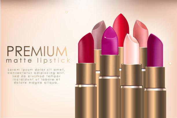 现实的口红广告，促销或品牌图片下载