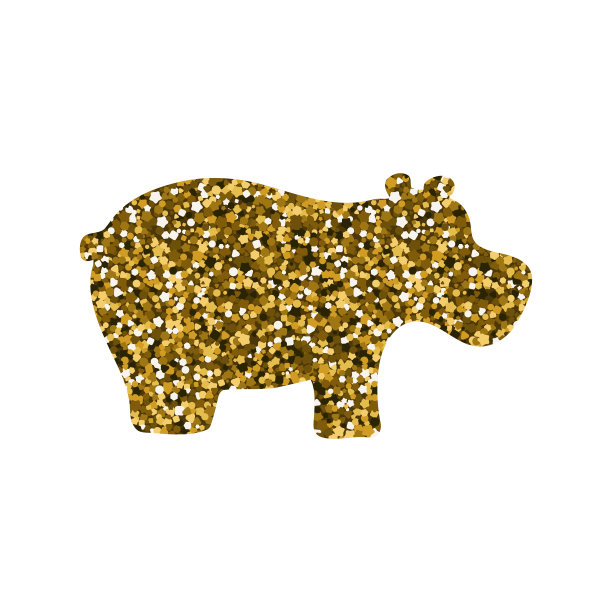 河马的剪影。图片下载