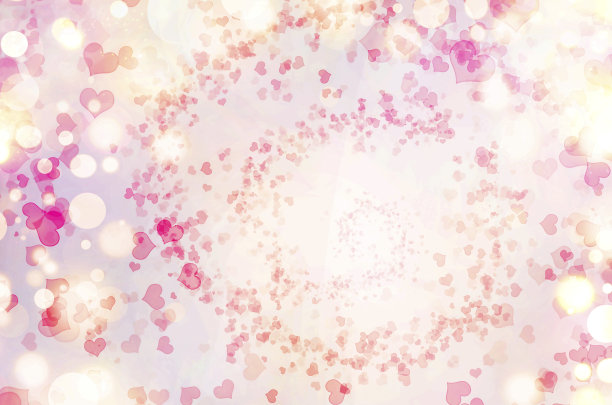 情人节心形抽象粉色背景。图片下载