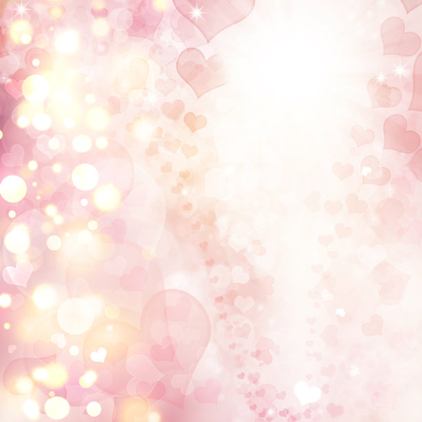 情人节心形抽象粉色背景。图片下载