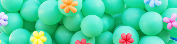 节日乳胶气球，全景图片下载