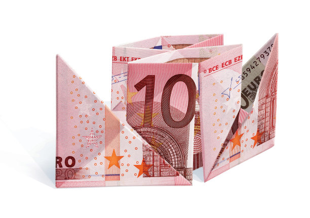 10欧元面值的纸船图片下载