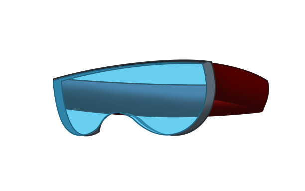 卡通场景与保护眼镜在白色背景图片下载