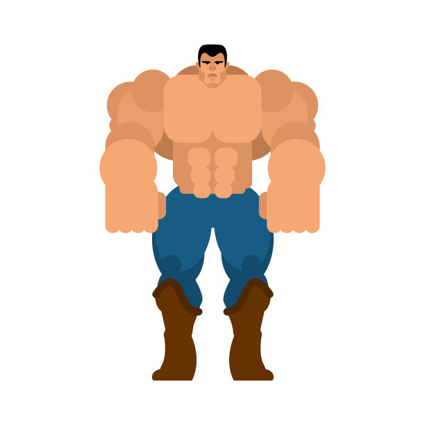 强壮的男人。残酷的男性。运动员矢量图图片下载