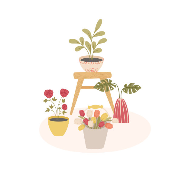 斯堪的纳维亚风格室内植物设计理念图片下载