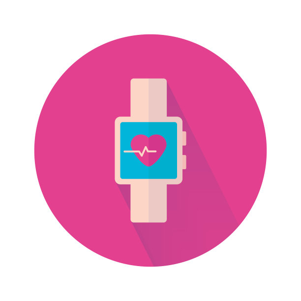智能手表的图标，科技小玩意的跑步，运动，瑜伽和训练。矢量在平面风格。图片下载