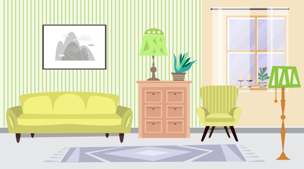 舒适的室内装饰和鲜花图片下载