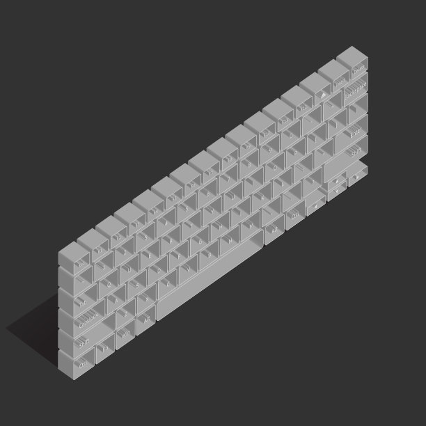 黑色背景上的矢量键盘图像图片下载