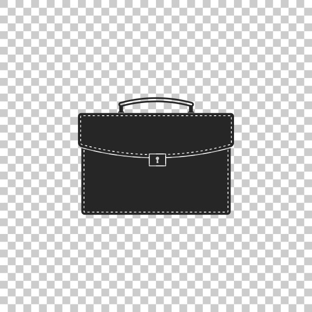 公文包图标孤立在透明的背景。业务用例的迹象。平面设计。矢量图图片下载