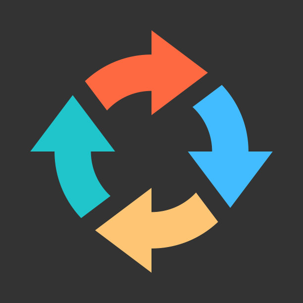 箭头符号重载，刷新，旋转，重复，重置图标创建在平面样式。图片下载