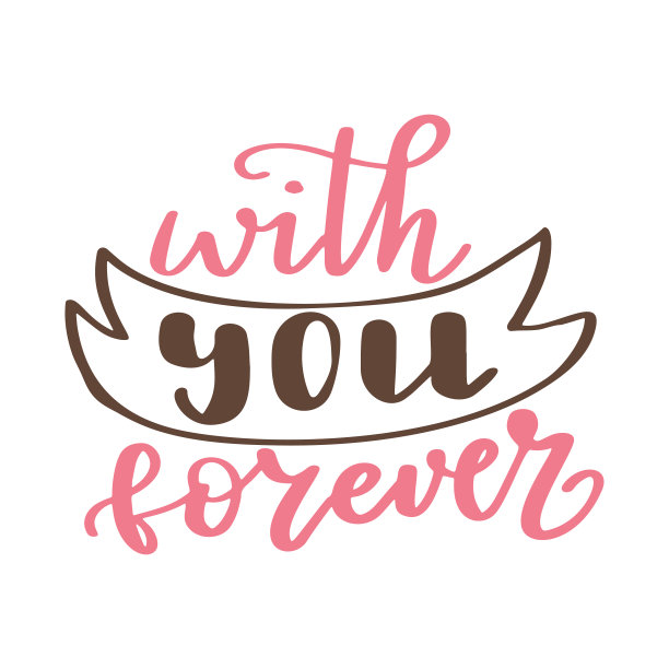 情人节海报。手绘海报或卡片。爱的信息。手写体书法tex。矢量图图片下载