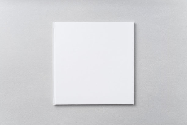 顶视图的白色精装笔记本图片下载