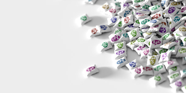 在一个平面上无限的枕头，3d渲染图片下载