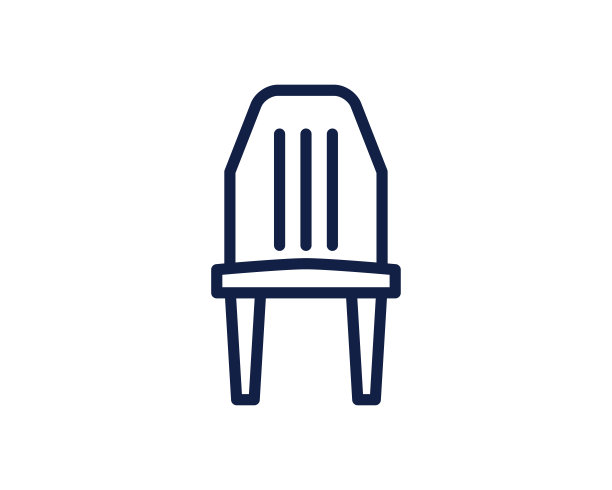 椅子线图标插图矢量，椅子线图标插图设计图片下载