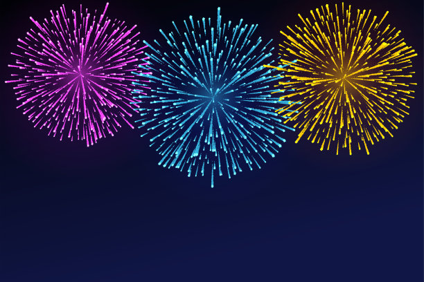 烟花灿烂丰富多彩。图片下载