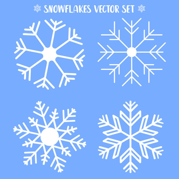 冬天的雪花。圣诞雪花带着阴影。图片下载