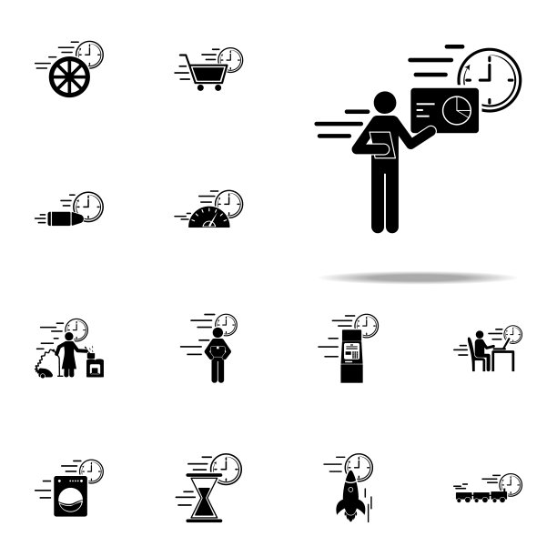 商务交谈工人速度图标。速度图标通用设置为网络和移动图片下载