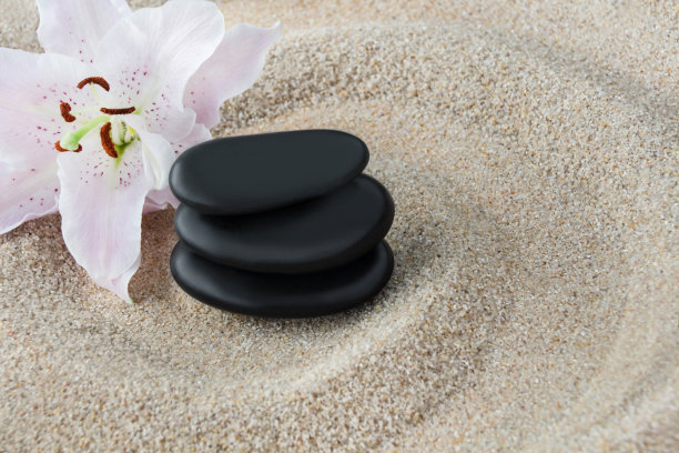 "热石"和莉莉的健康背景图片下载