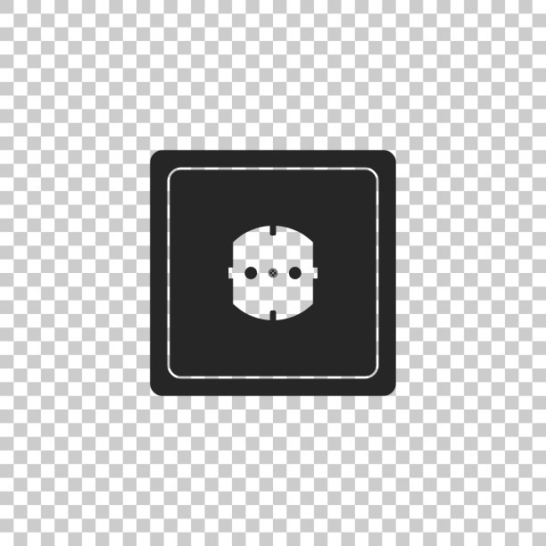 电源插座图标隔离在透明背景上。电源插座。玫瑰的象征。平面设计。矢量图图片下载