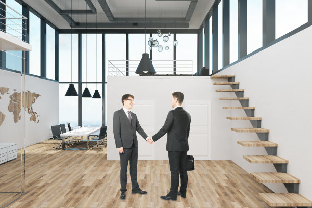 帅气的商人握手图片下载